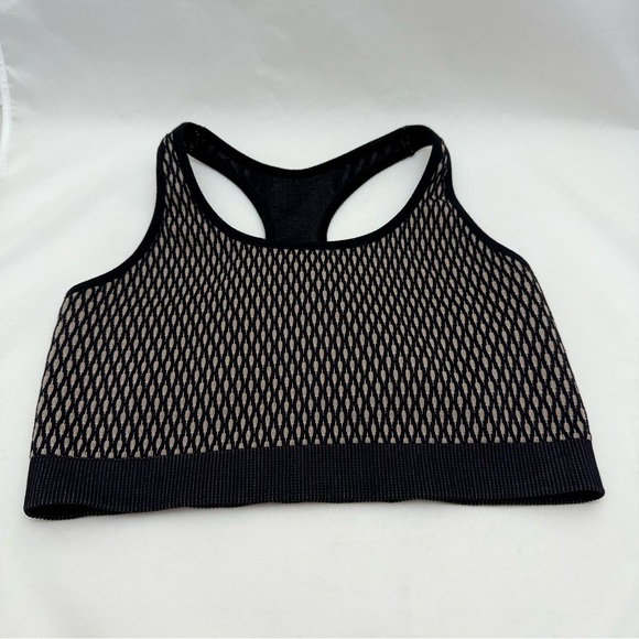IVY PARK Other - Black Beige Knit Diamond Jacquard Seamless Racerback Sports Bra S/M Ivy Park